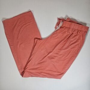 Old Navy Womens Loungewear Pants Size Small Orange‎ Wide Leg Relaxed Joggers